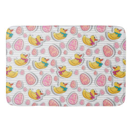 Osterente und Eiermuster Badematte