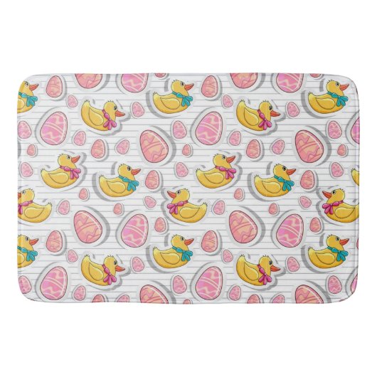 Osterente und Eiermuster Badematte (Vorderseite)