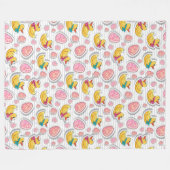 Osterente und Eiermuster Fleecedecke (Vorderseite (Horizontal))