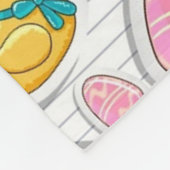 Osterente und Eiermuster Fleecedecke (Ecke)