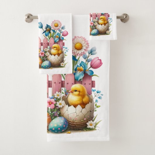 Osterenten, Blume und Eier Badhandtuch Set (Insitu)