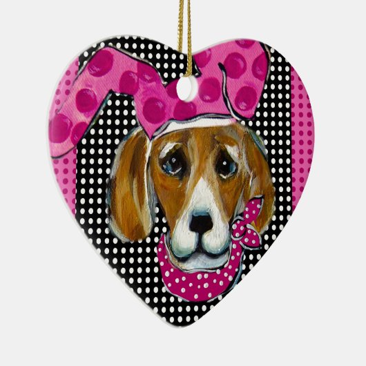 OSTERER BEAGLE KERAMIKORNAMENT (Rechts)