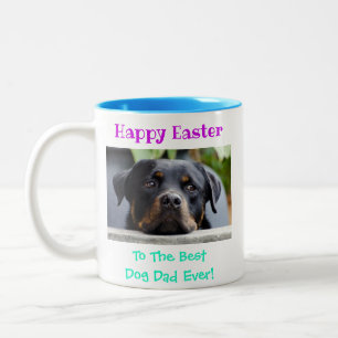Osterer Bester Hund Vater je Hund Foto Keepake Zweifarbige Tasse