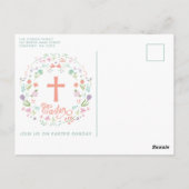 Osteressen, Brunch, Postkarte mit Kreuz (Rückseite)