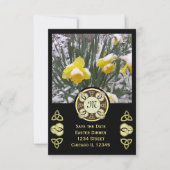 Osteressen Trinity Knot W Foto & Monogramm Einladung (Vorderseite)