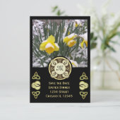 Osteressen Trinity Knot W Foto & Monogramm Einladung (Stehend Vorderseite)