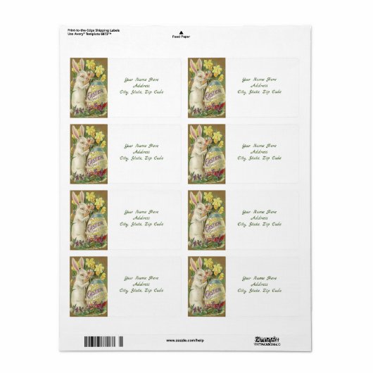 Osteretiketten (Vorne)