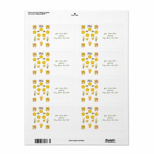 Osteretiketten (Vorne)