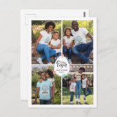 Osterfamilie 4 Foto Collage & Ei Personalisiert Postkarte (Vorne/Hinten)