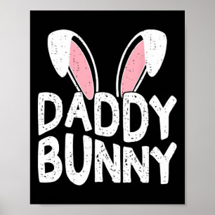 Osterfamilie passend Daddy Bunny Ohren Dad Vater Poster