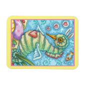 OSTERFANTASIE, FRÜHJAHRE SEEPFERD FERIENURLAUB MAG MAGNET (Horizontal)