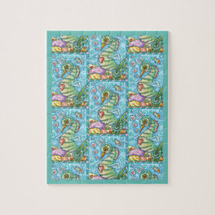OSTERFANTASIE, FRÜHJAHRESURLAUB SEEPFERD PUZZLE