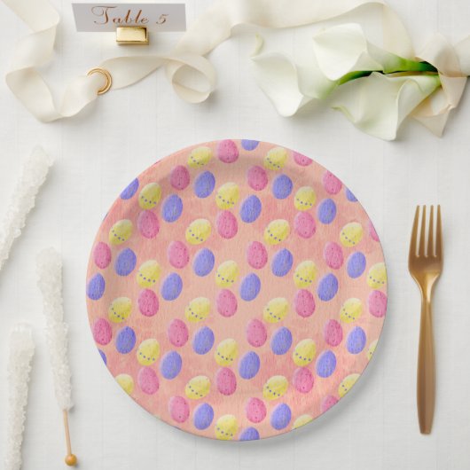 Osterfarbeier Pappteller (Hochzeit)