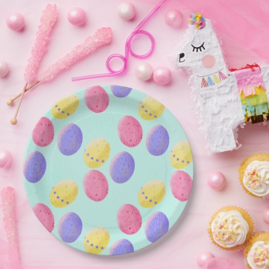 Osterfarbeier Pappteller (Party)