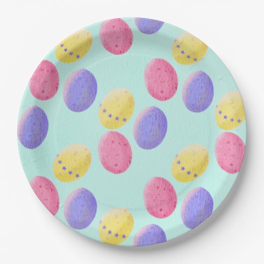 Osterfarbeier Pappteller (Vorderseite)