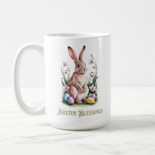 Osterfarben Bunny & Blume Kaffeetasse (Links)