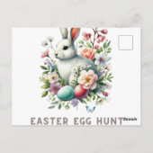 Osterfarben Bunny & Blume Postkarte (Rückseite)