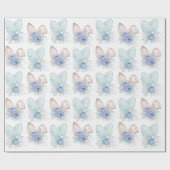 Osterfarben Bunny Ohren Blumenstrauß Geschenkpapier (Flach)