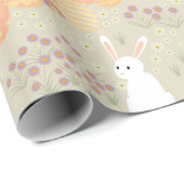 Osterfarben, Eier und Blume Pastellfarben Geschenkpapier (Rolleneckpunkt)