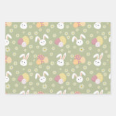 Osterfarben, Eier und Blume Pastellfarben Geschenkpapier Set (Vorderseite)