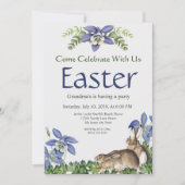 Osterfarben Party Stilvoll Blaues Kaninchen Wasser (Vorderseite)