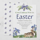 Osterfarben Party Stilvoll Blaues Kaninchen Wasser (Vorne/Hinten)