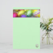 'Osterfarben'-Stationery (Frühjahr-Grün) Briefpapier (Stehend Vorderseite)