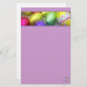 'Osterfarben' Stationery (Lavendel) Briefpapier (Vorne/Hinten)