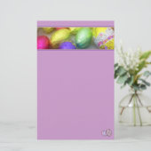 'Osterfarben' Stationery (Lavendel) Briefpapier (Stehend Vorderseite)
