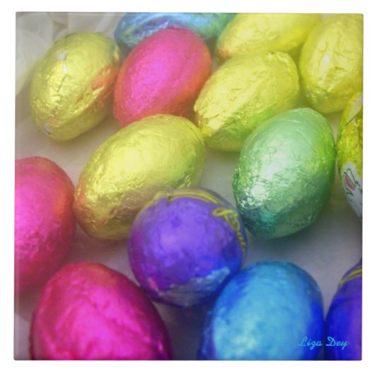 'Osterfarben' Trivet/Tile Fliese (Vorderseite)