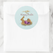 "Osterfarbenblasen auf der Jagd" Runder Aufkleber (Tasche)