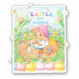 Osterfarbene Eier. Aufkleber