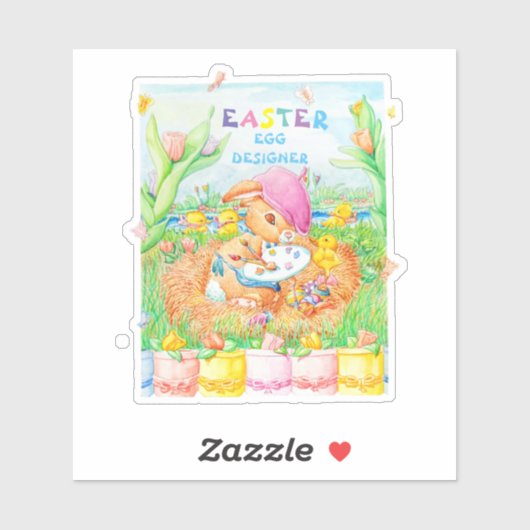 Osterfarbene Eier. Aufkleber (Blatt)