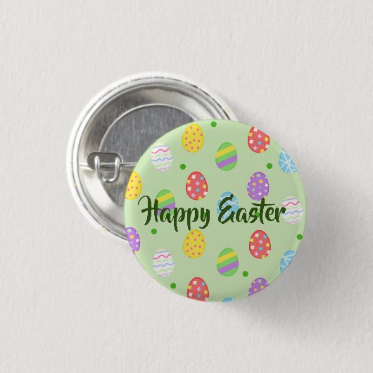 Osterfarbene Eier Festlich Button (Vorne & Hinten)