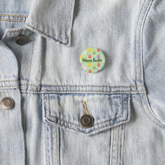 Osterfarbene Eier Festlich Button (Beispiel)