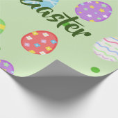 Osterfarbene Eier Festlich Geschenkpapier (Ecke)