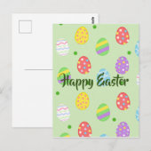 Osterfarbene Eier Festlich Postkarte (Vorne/Hinten)