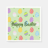 Osterfarbene Eier Festlich Serviette (Vorderseite)