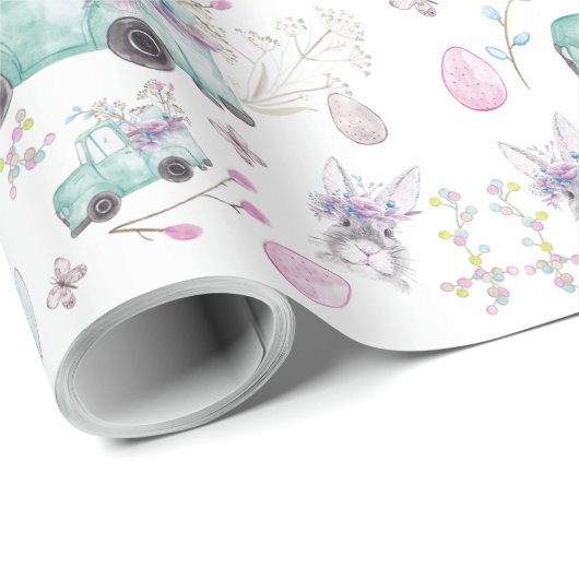 Osterfarbene Hand bemalt Geschenkpapier (Rolleneckpunkt)