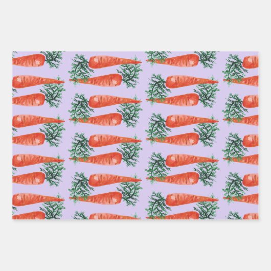 Osterfarbene Karotten farbenfrohe Frühlingssonne Geschenkpapier Set (Vorderseite 3)