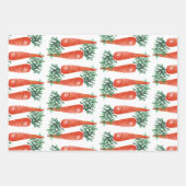 Osterfarbene Karotten farbenfrohe Frühlingssonne Geschenkpapier Set (Vorderseite)