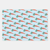 Osterfarbene Karotten farbenfrohe Frühlingssonne Geschenkpapier Set (Vorderseite 2)