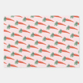 Osterfarbene Karotten farbenfrohe Frühlingssonne Geschenkpapier Set (Vorderseite)