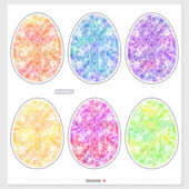 Osterfarbene Kreuzeier Aufkleber (Blatt)