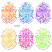 Osterfarbene Kreuzeier Aufkleber (Vorderseite)