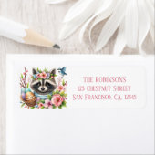 Osterfarbener Raccoon - Eier und Blume - (Insitu)