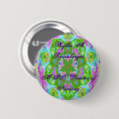 Osterfarbenes Kaleidoskop-Designbild Button (Vorne & Hinten)