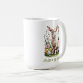 Osterfarbenklumpen und Blume Kaffeetasse (VorderseiteRechts)