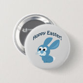 Osterfeier! Blue Rabbit Button (Vorne & Hinten)