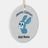Osterfeier! Blue Rabbit Keramik Ornament (Rechts)